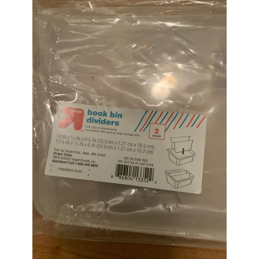 Up & Up for Target Book Bin Dividers Plastic 2 Count